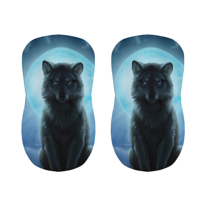 Moonlight Wolf Print Bar Stool Covers