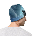 Moonlight Wolf Print Beanie