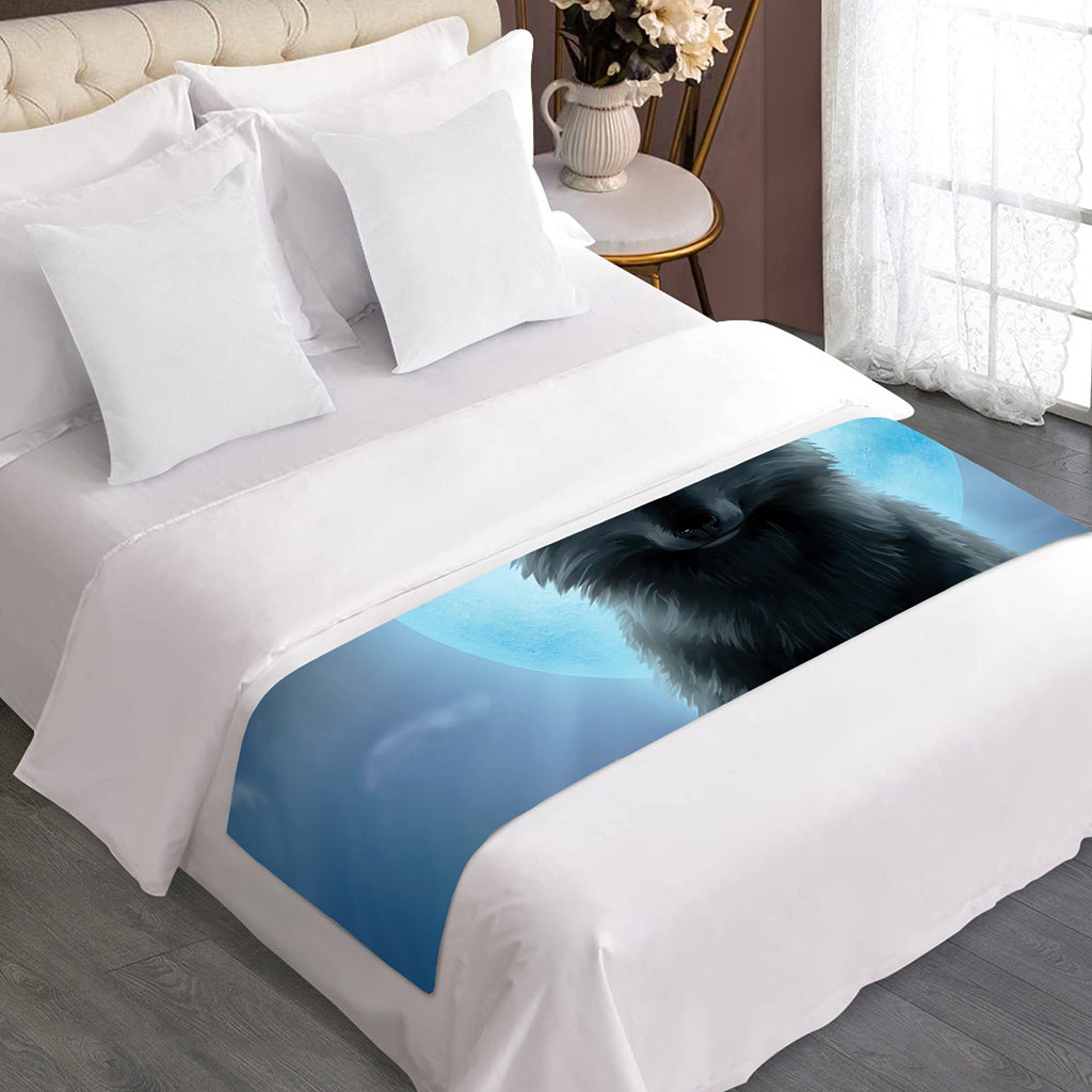 Moonlight Wolf Print Bed Runner