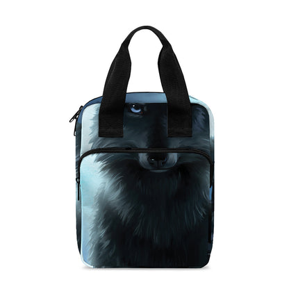 Moonlight Wolf Print Bible Tote Bag