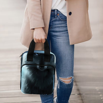 Moonlight Wolf Print Bible Tote Bag