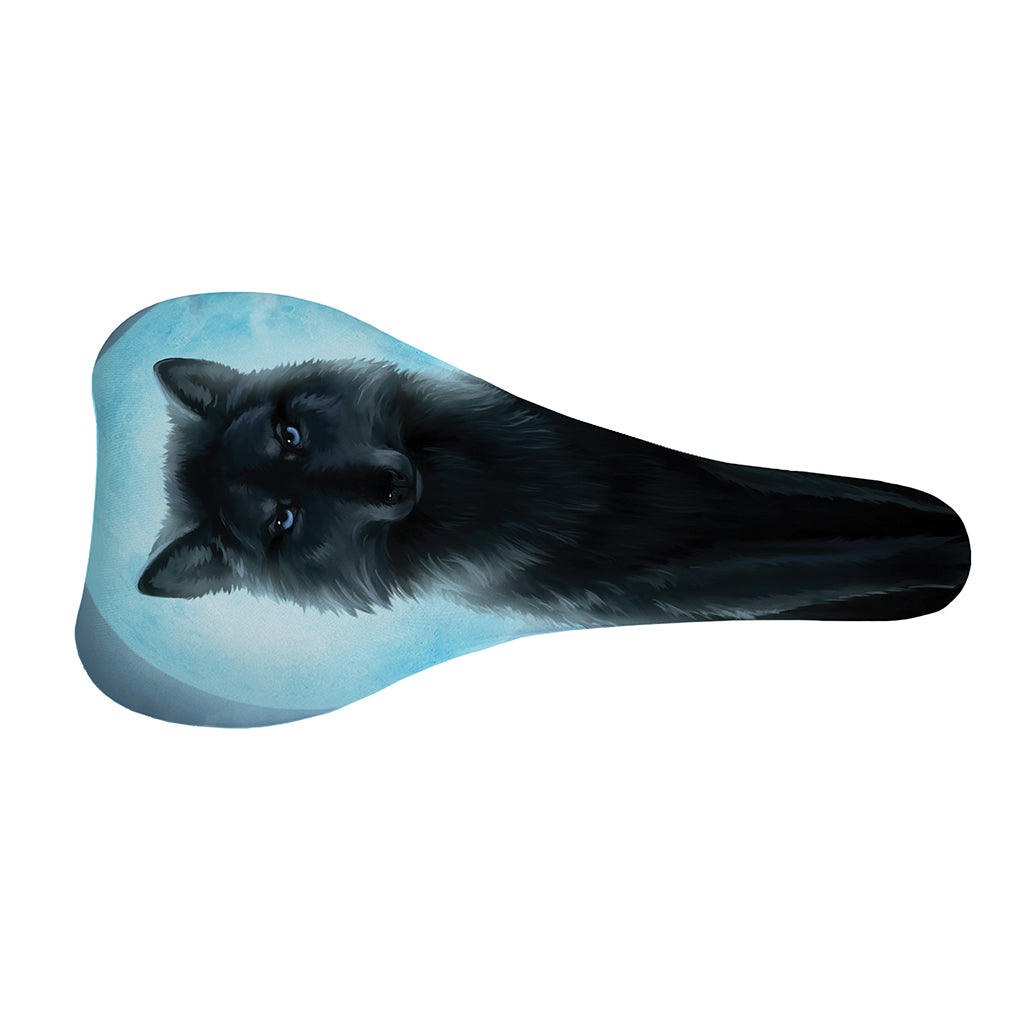 Moonlight Wolf Print Bicycle Seat Cover