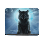 Moonlight Wolf Print Bifold Wallet