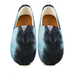 Moonlight Wolf Print Casual Shoes