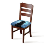 Moonlight Wolf Print Chair Cushion Cover