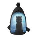 Moonlight Wolf Print Sling Bag