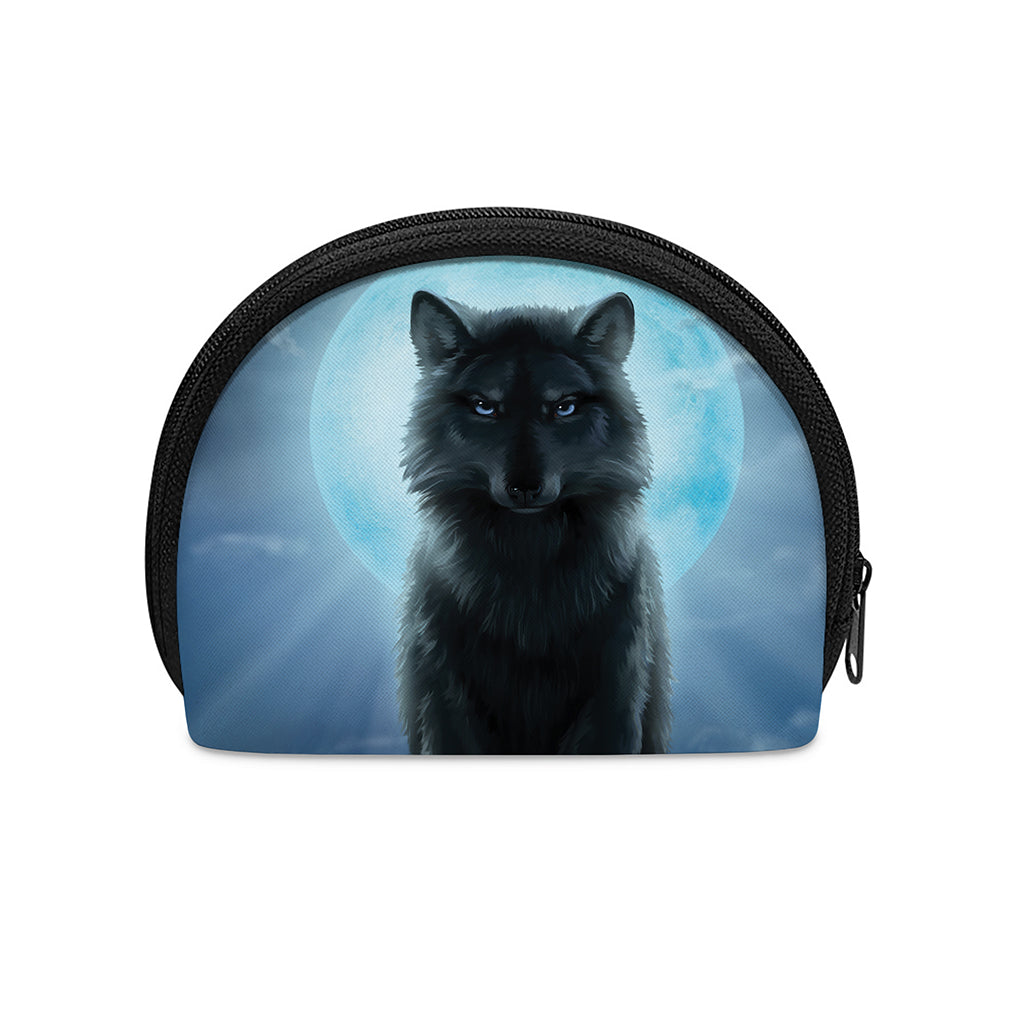 Moonlight Wolf Print Coin Purse