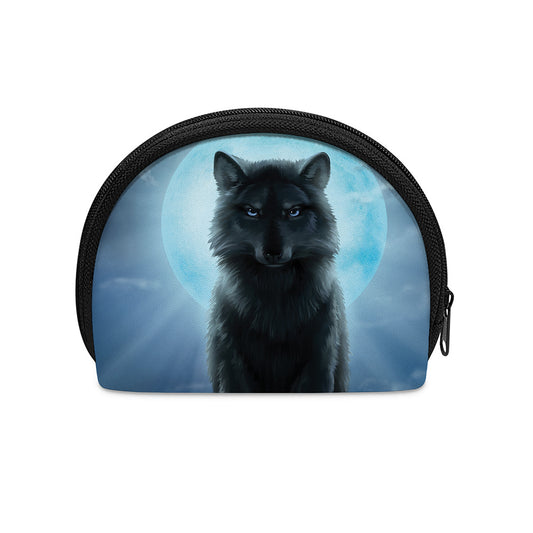 Moonlight Wolf Print Coin Purse