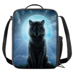 Moonlight Wolf Print Crossbody Lunch Bag