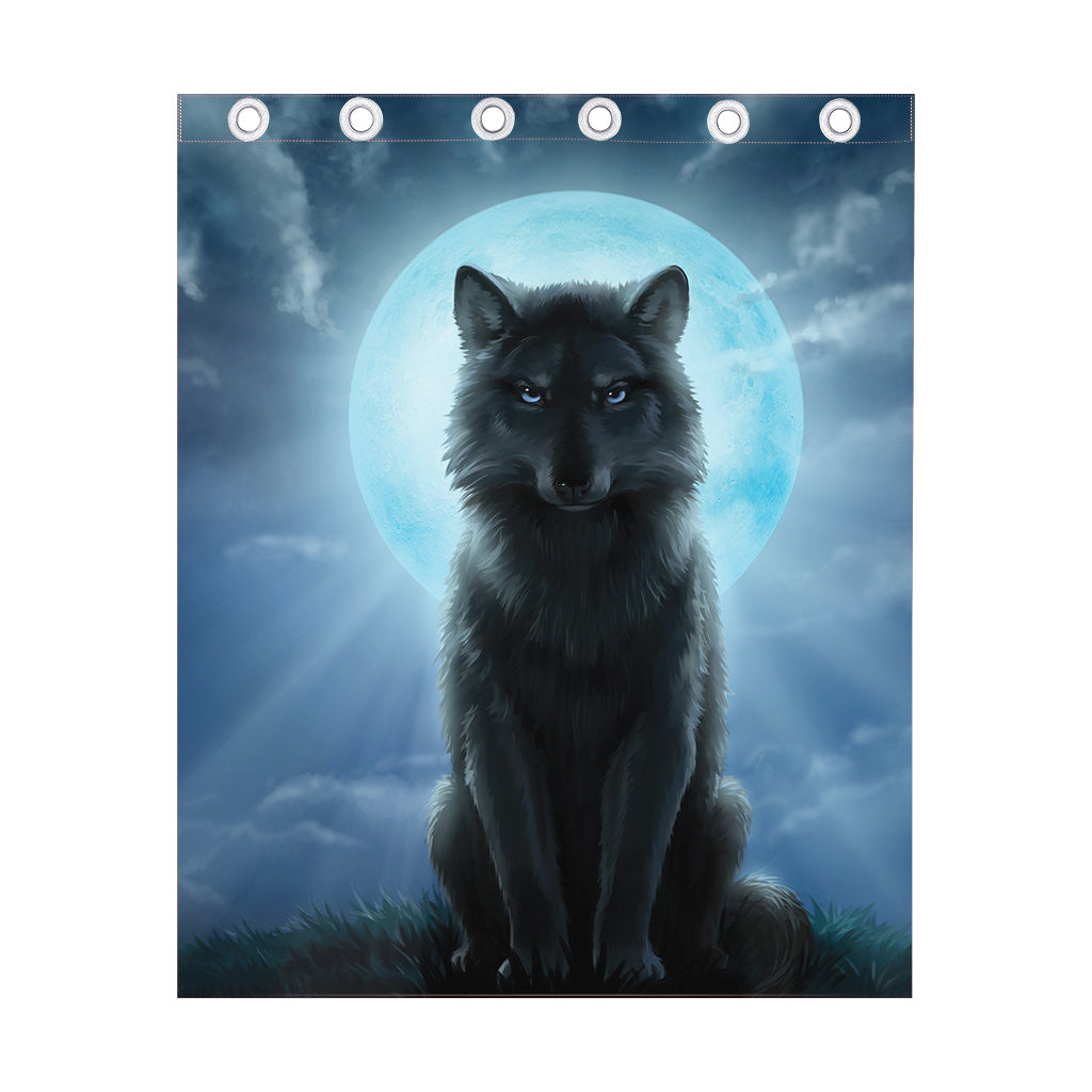 Moonlight Wolf Print Curtain