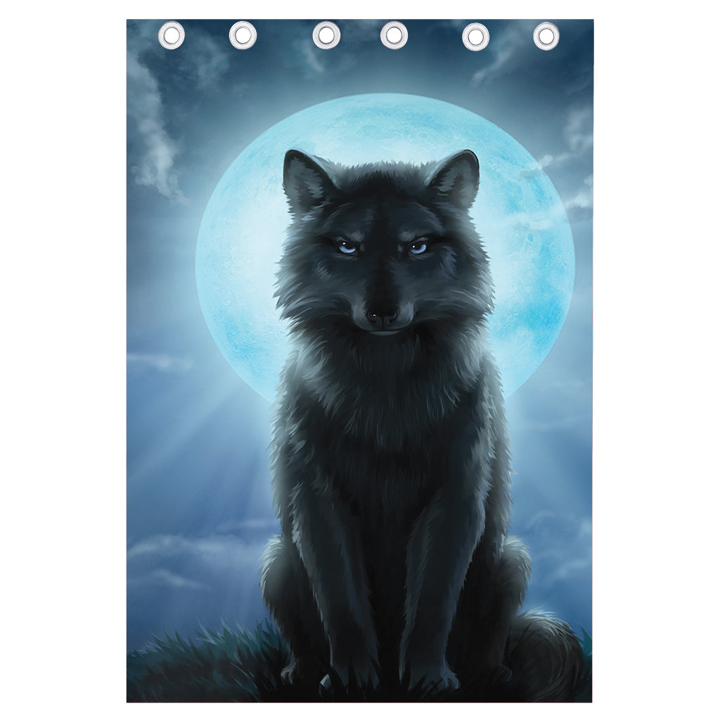 Moonlight Wolf Print Curtain