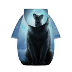 Moonlight Wolf Print Dog Zip Up Hoodie