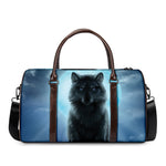 Moonlight Wolf Print Duffle Bag