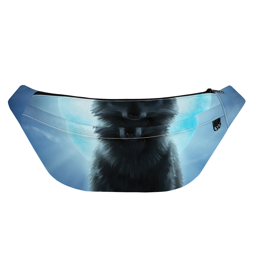Moonlight Wolf Print Fanny Pack