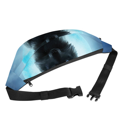 Moonlight Wolf Print Fanny Pack