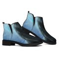 Moonlight Wolf Print Flat Ankle Boots