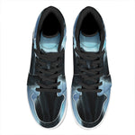 Moonlight Wolf Print High Top Leather Sneakers
