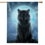 Moonlight Wolf Print House Flag