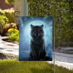 Moonlight Wolf Print House Flag