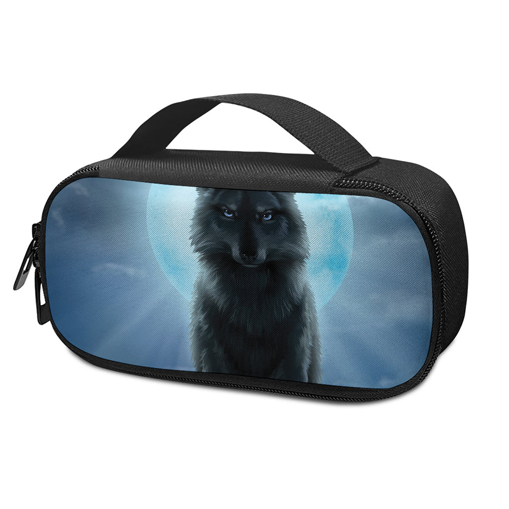 Moonlight Wolf Print Insulin Cooler Travel Case