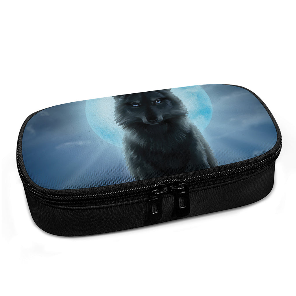 Moonlight Wolf Print Insulin Cooler Travel Case
