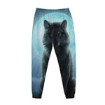 Moonlight Wolf Print Jogger Pants