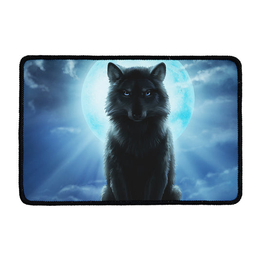 Moonlight Wolf Print Kitchen Mat