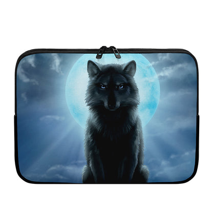 Moonlight Wolf Print Laptop Sleeve
