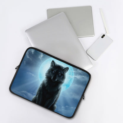Moonlight Wolf Print Laptop Sleeve