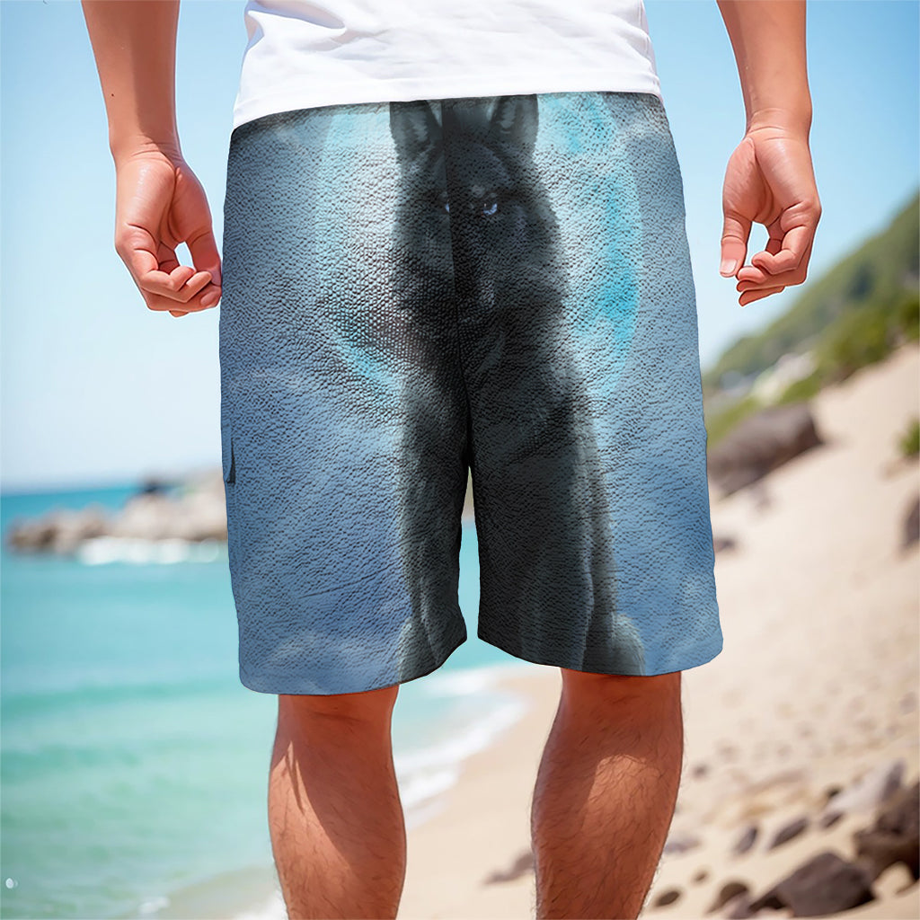 Moonlight Wolf Print Men's Cargo Shorts