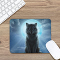 Moonlight Wolf Print Mouse Pad
