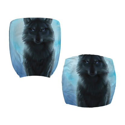 Moonlight Wolf Print Office Chair Cover
