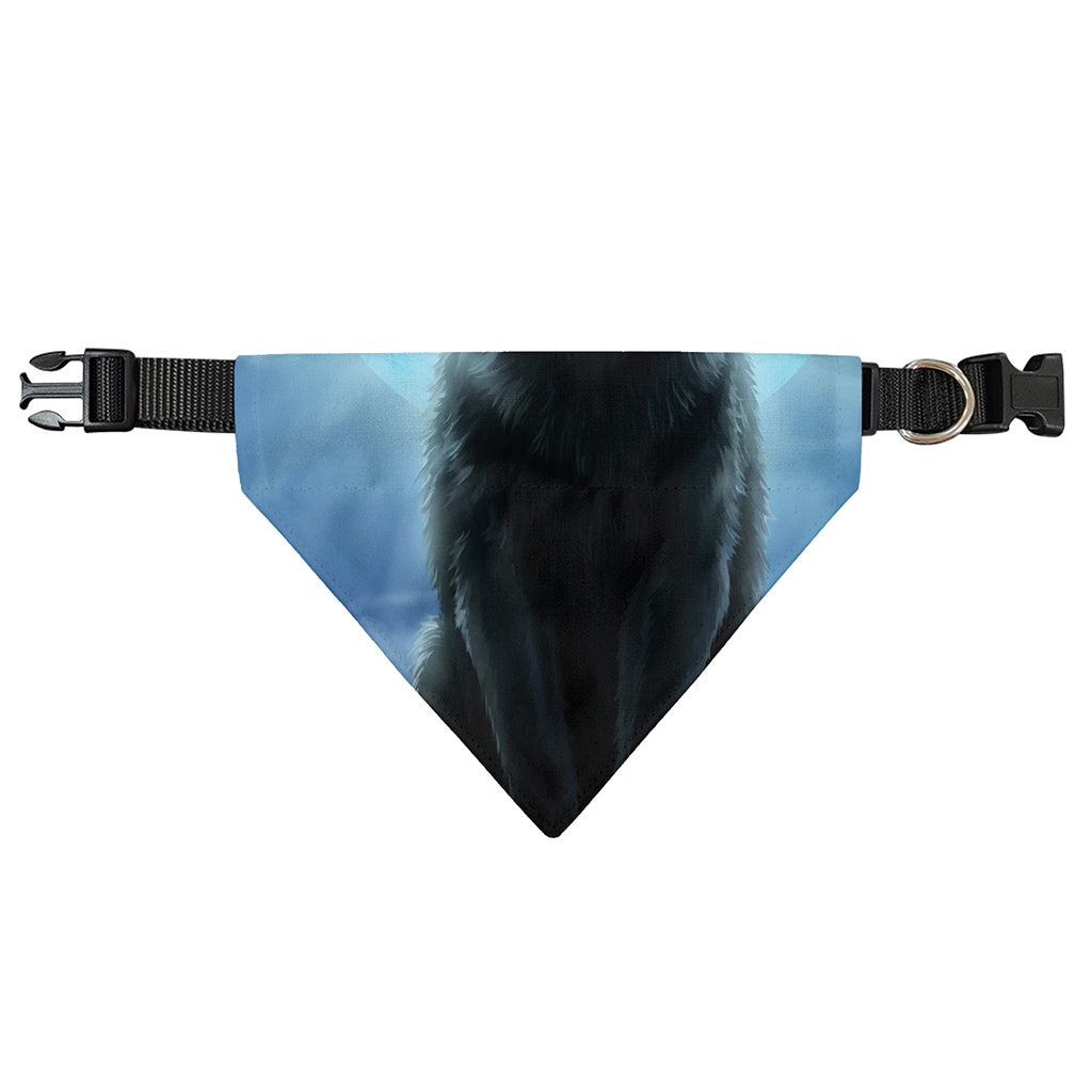 Moonlight Wolf Print Over The Collar Dog Bandana