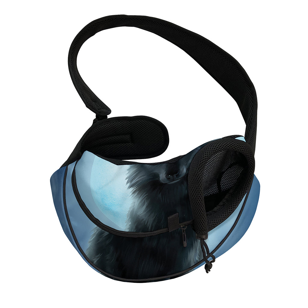 Moonlight Wolf Print Pet Sling Carrier