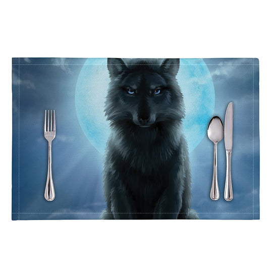 Moonlight Wolf Print Placemat