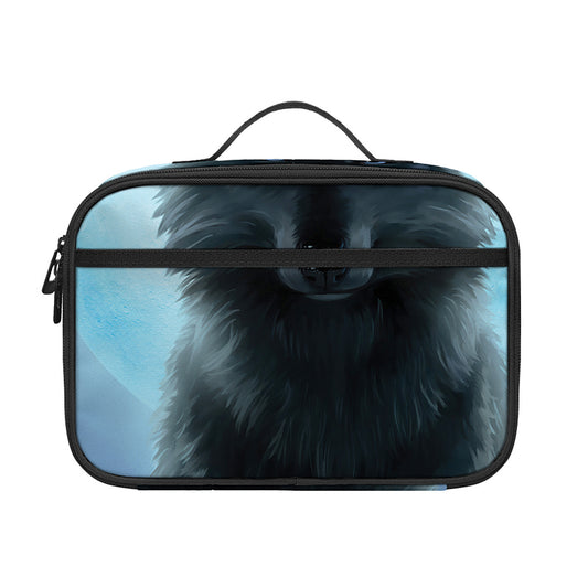 Moonlight Wolf Print Portable Lunch Bag