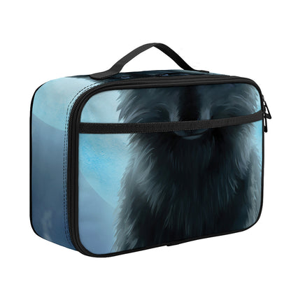 Moonlight Wolf Print Portable Lunch Bag