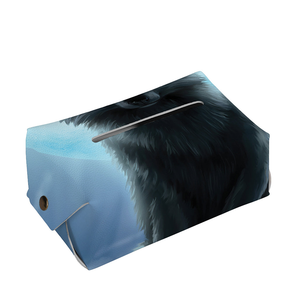 Moonlight Wolf Print Rectangle Tissue Box Cover