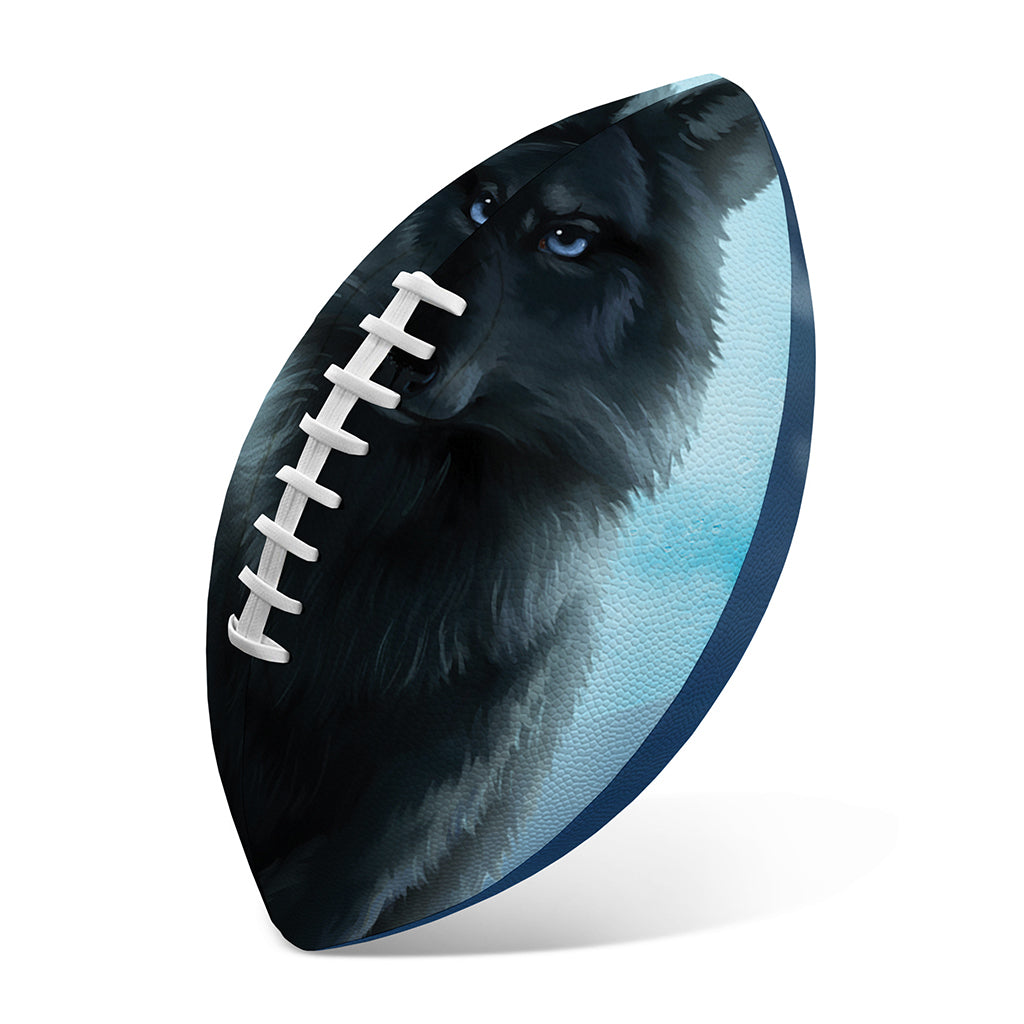 Moonlight Wolf Print Rugby Ball