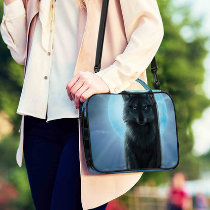 Moonlight Wolf Print Shoulder Strap Bible Bag
