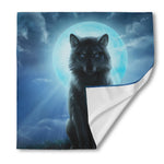 Moonlight Wolf Print Silk Bandana
