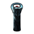Moonlight Wolf Print Single Neoprene Wine Tote