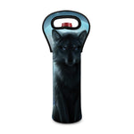 Moonlight Wolf Print Single Neoprene Wine Tote