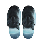 Moonlight Wolf Print Slippers