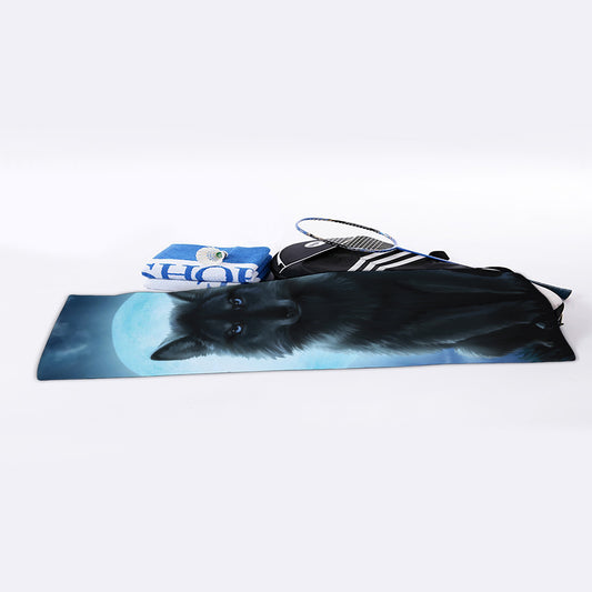 Moonlight Wolf Print Sports Towel