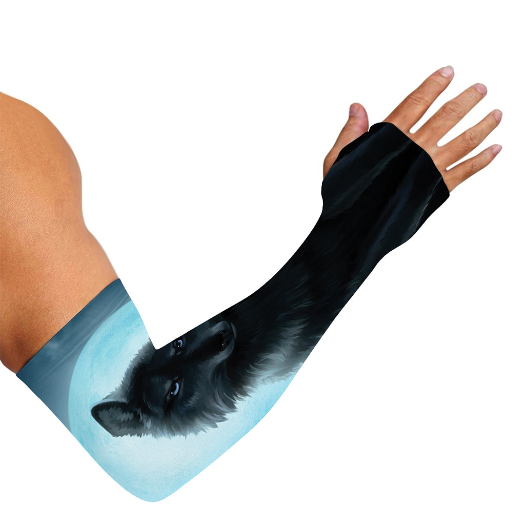 Moonlight Wolf Print Sun Protection Arm Sleeves