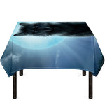 Moonlight Wolf Print Tablecloth