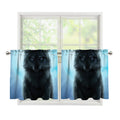 Moonlight Wolf Print Tier Curtains