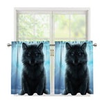 Moonlight Wolf Print Tier Curtains