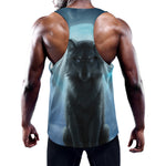 Moonlight Wolf Print Training Tank Top